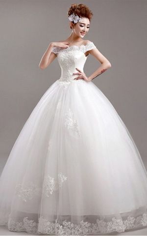 WD3020 off the shoulder bridal dress